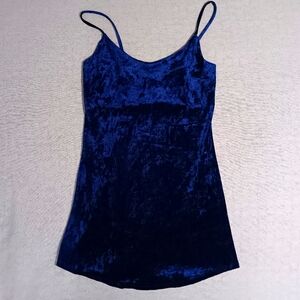 Forever 21 - Blue Velvet Strappy Mini Dress, Women's size M, NWT